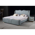 Deluxe bedroom furniture modern upholstered Leather Bed